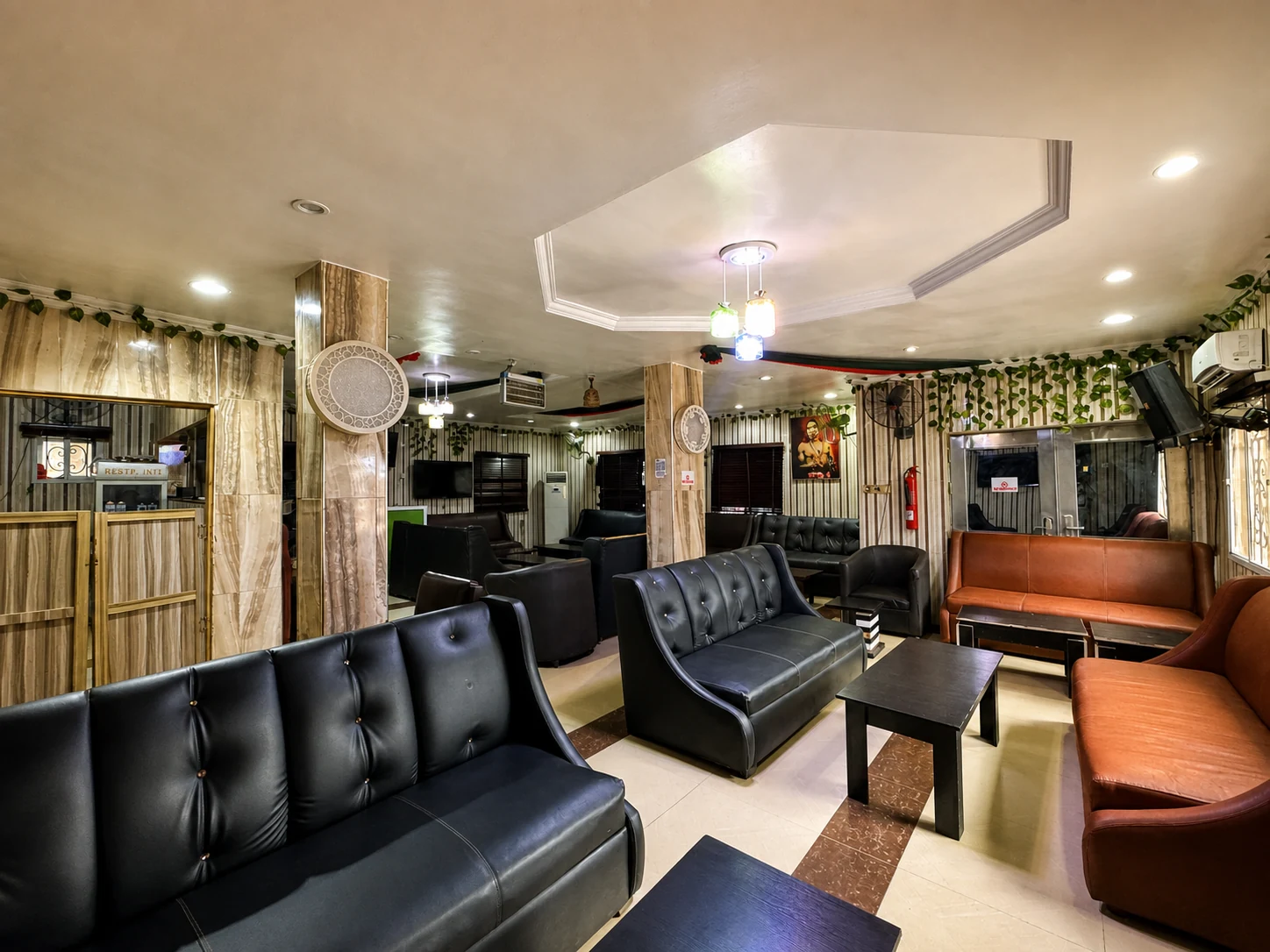 Seating area within Arcadia's Outdoor Lounge